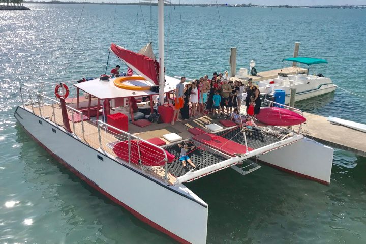 a boat is docked next to a body of water